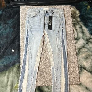 mens Light Blue Distressed Jeans